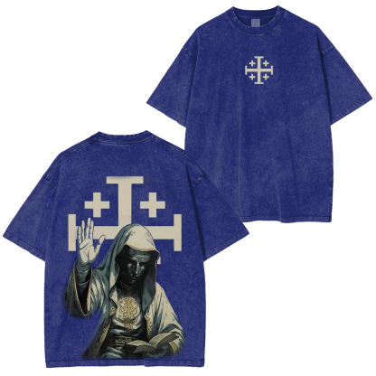 Baldwin IV Crusader King Oversized Unisex Washed T-shirt/Crewneck/Hoodie-Limited Sale