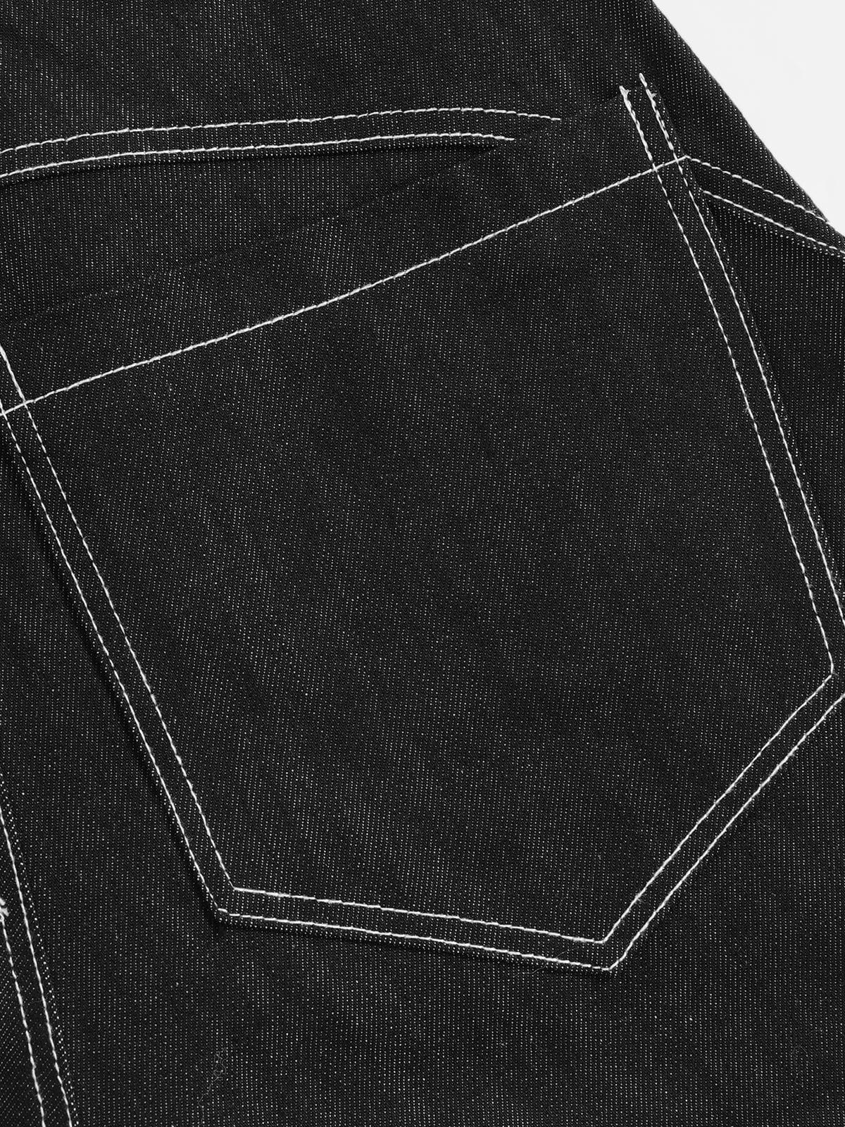 Aelfric Eden Metal Button Raw Baggy Barrel Jeans-Limited Sale