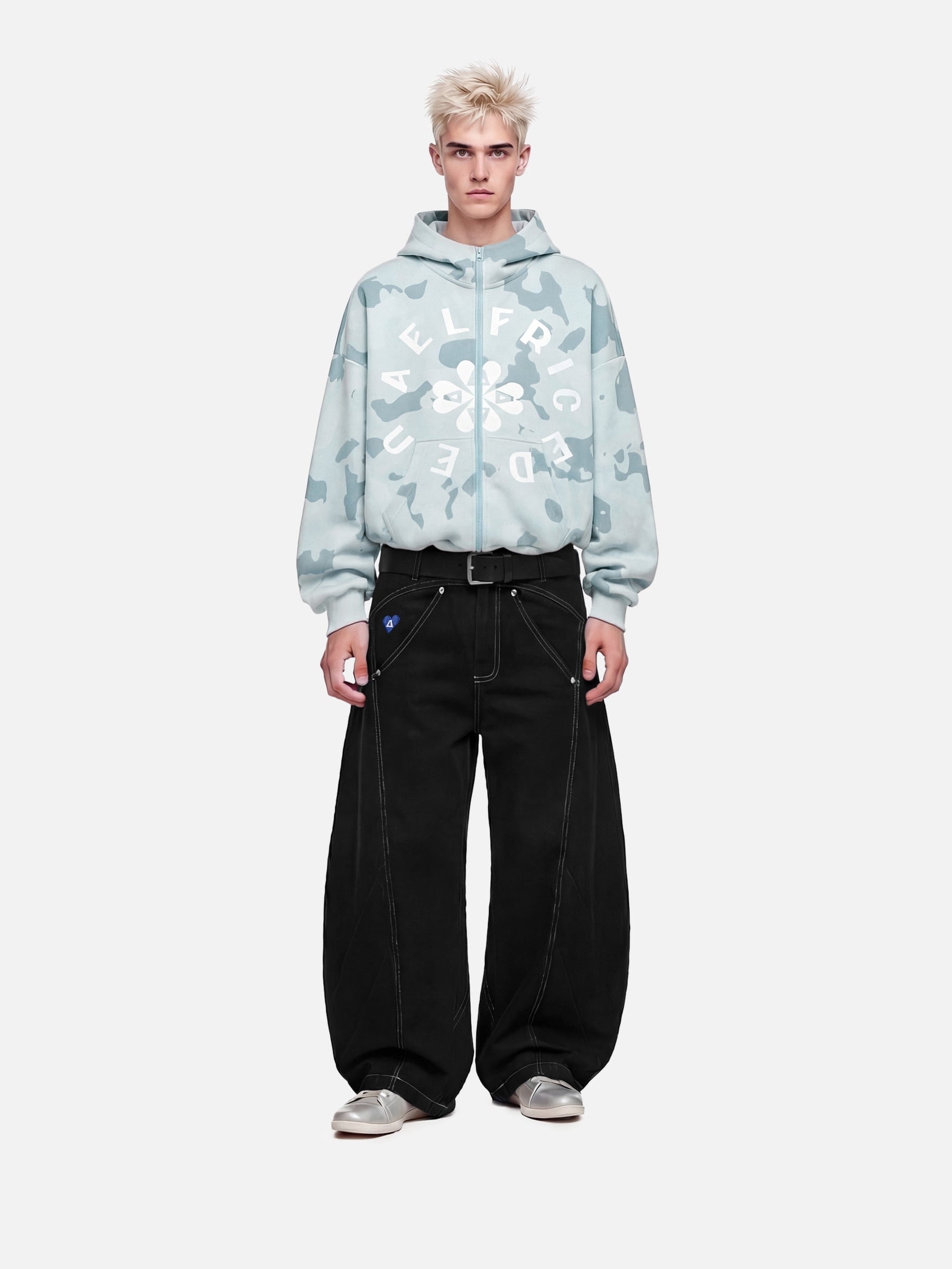 Aelfric Eden Boxy CAMO Zip Up Hoodie-Limited Sale