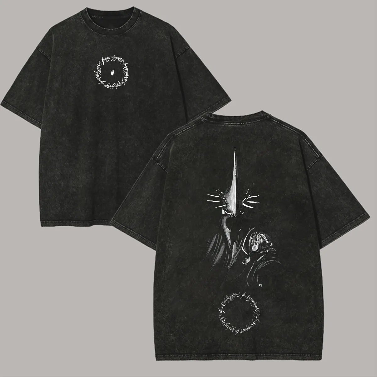The Lord of the Rings Printed Unisex Washed T-Shirt-Limited Sale