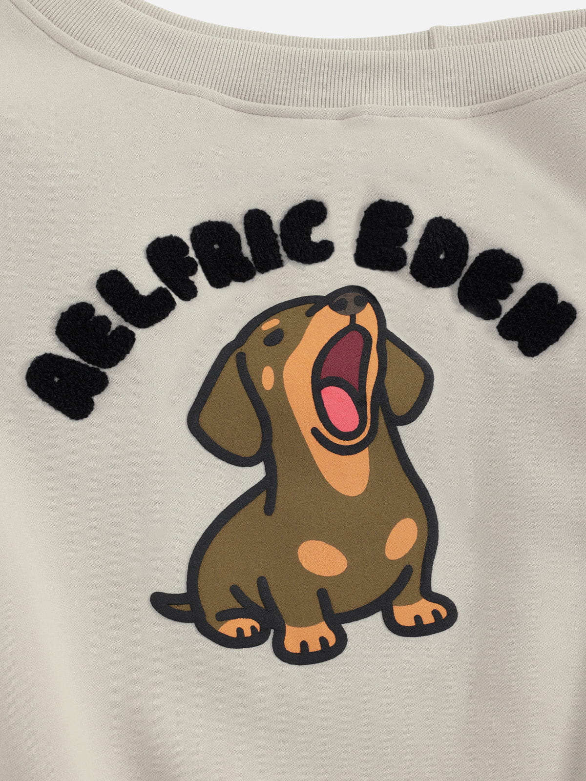 Aelfric Eden Dachshund Off-The-Shoulder Sweatshirt-Limited Sale
