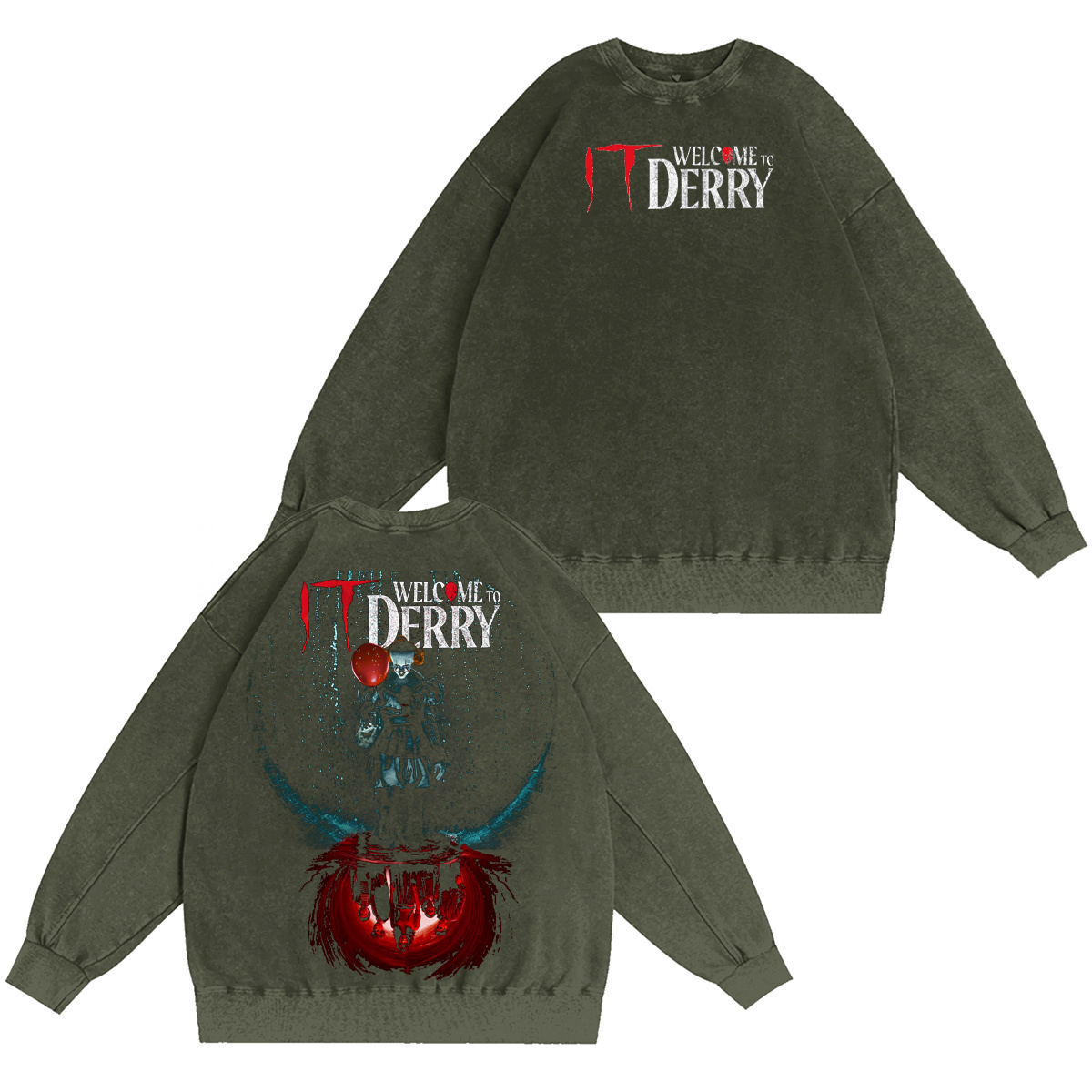 It: Welcome to Derry Vintage Washed T-shirt/Crewneck/Hoodie-Limited Sale