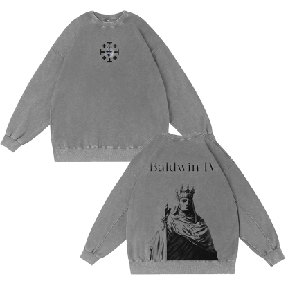 Baldwin Iv of Jerusalem Washed T-shirt/Crewneck/Hoodie-Limited Sale