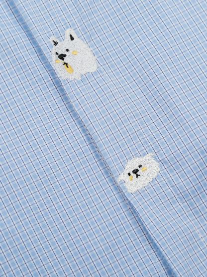 Aelfric Eden Pubby Embroidery Plaid Shirt-Limited Sale