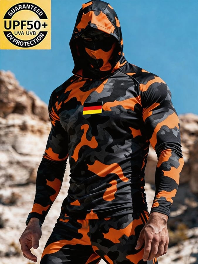 Men's Outdoor Sun Protection Breathable Cool Hooded Sun Protection Long-Sleeved Top-Limited Sale