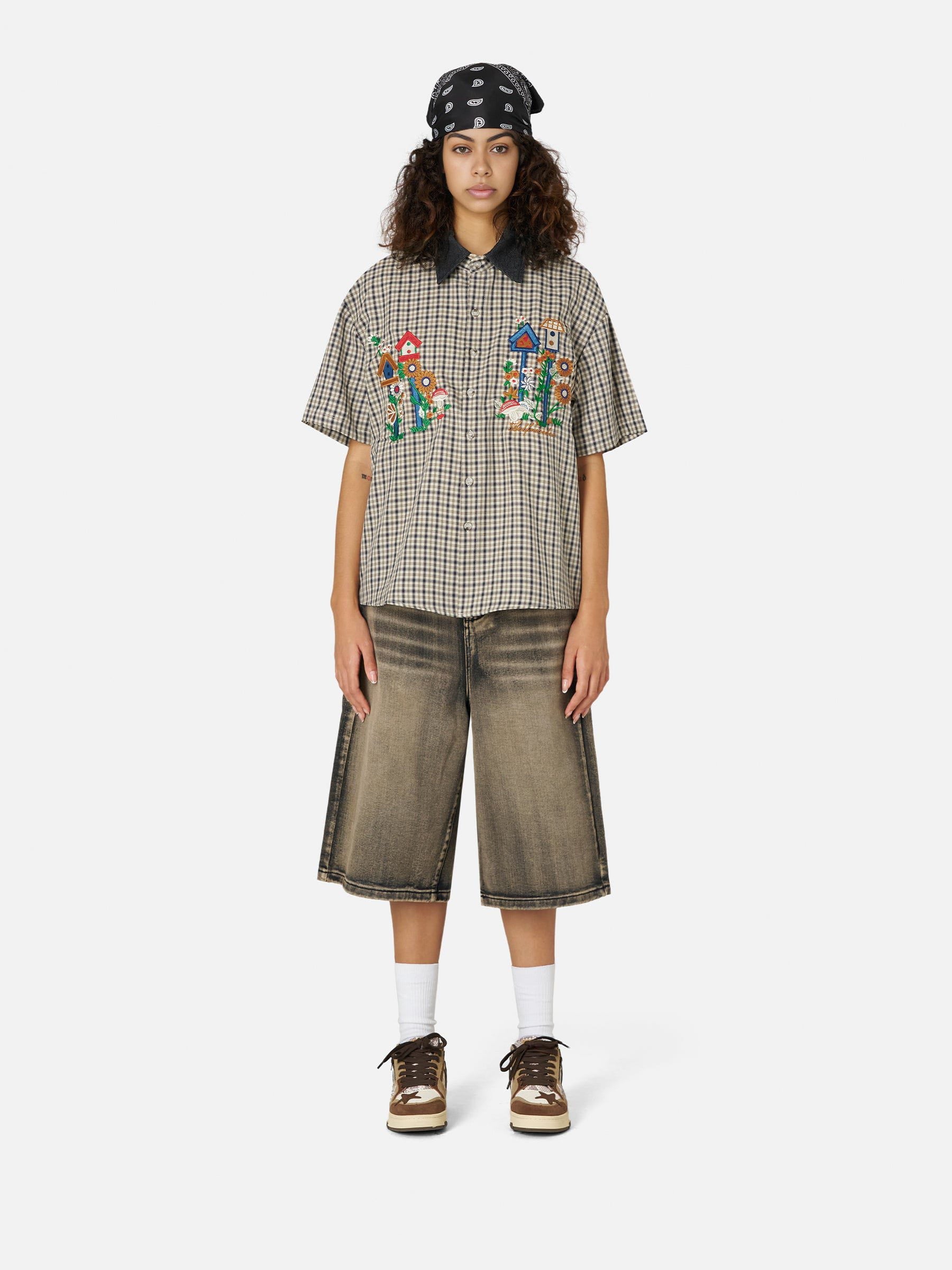 Aelfric Eden Plaid Embroidery Shirt-Limited Sale