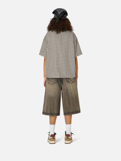 Aelfric Eden Plaid Embroidery Shirt-Limited Sale