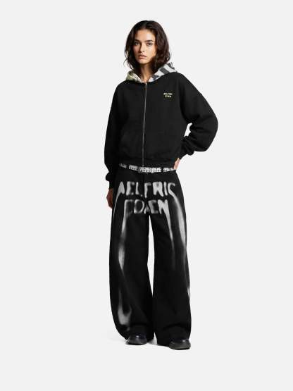 Aelfric Eden Boxy Contrast Zip Up Hoodie-Limited Sale