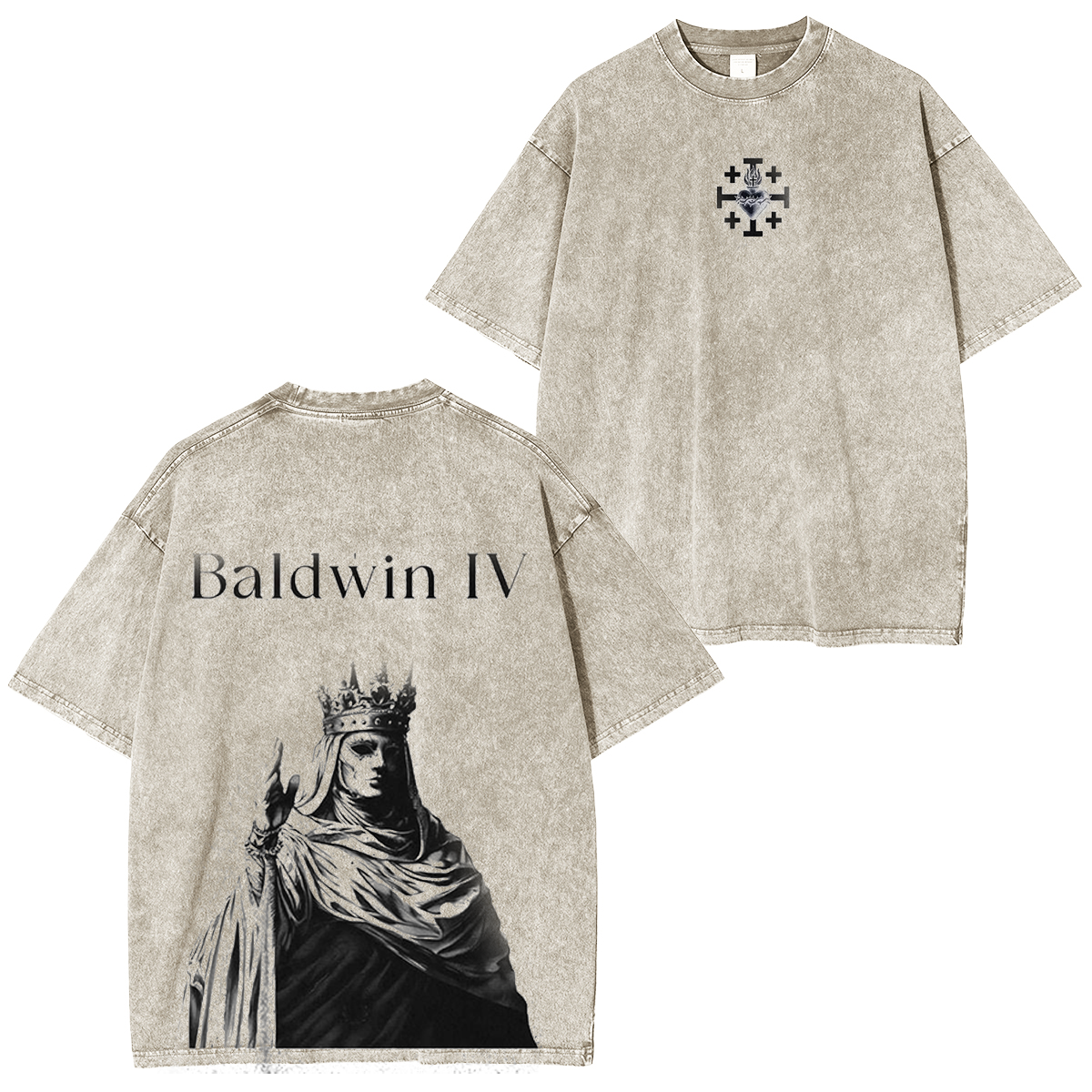 Baldwin Iv of Jerusalem Washed T-shirt/Crewneck/Hoodie-Limited Sale