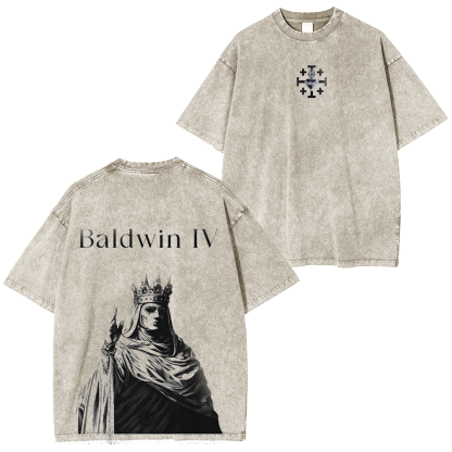 Baldwin Iv of Jerusalem Washed T-shirt/Crewneck/Hoodie-Limited Sale