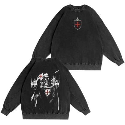 King Baldwin IV Jerusalem Unisex Washed T-shirt/Crewneck/Hoodie-Limited Sale