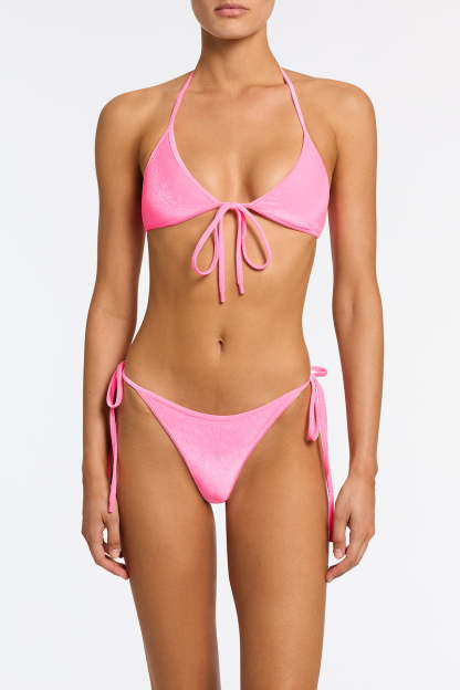 SOFI - PINK CANDY VELVET Halter Bikini Set-Limited Sale