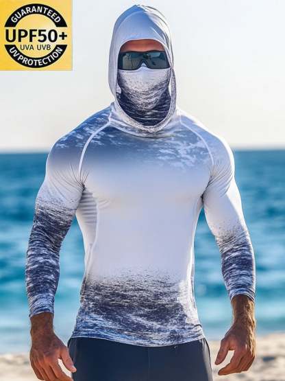 Men's Outdoor Sun Protection Breathable Cool Hooded Sun Protection Long-Sleeved Top-Limited Sale
