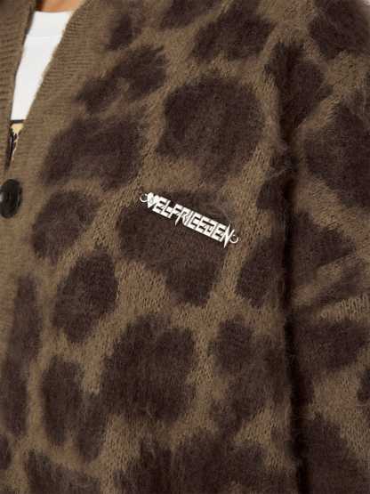 Aelfric Eden Leopard Graphic Cardigan-Limited Sale