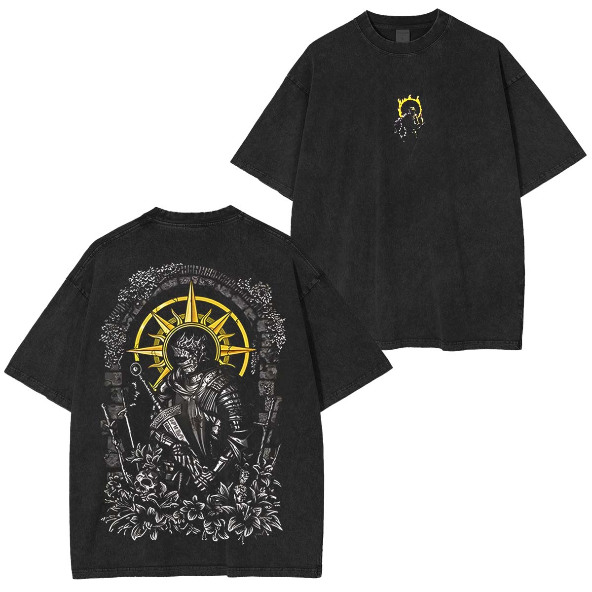 Dark Souls Ashen One Vintage Washed Unisex T-Shirt-Limited Sale