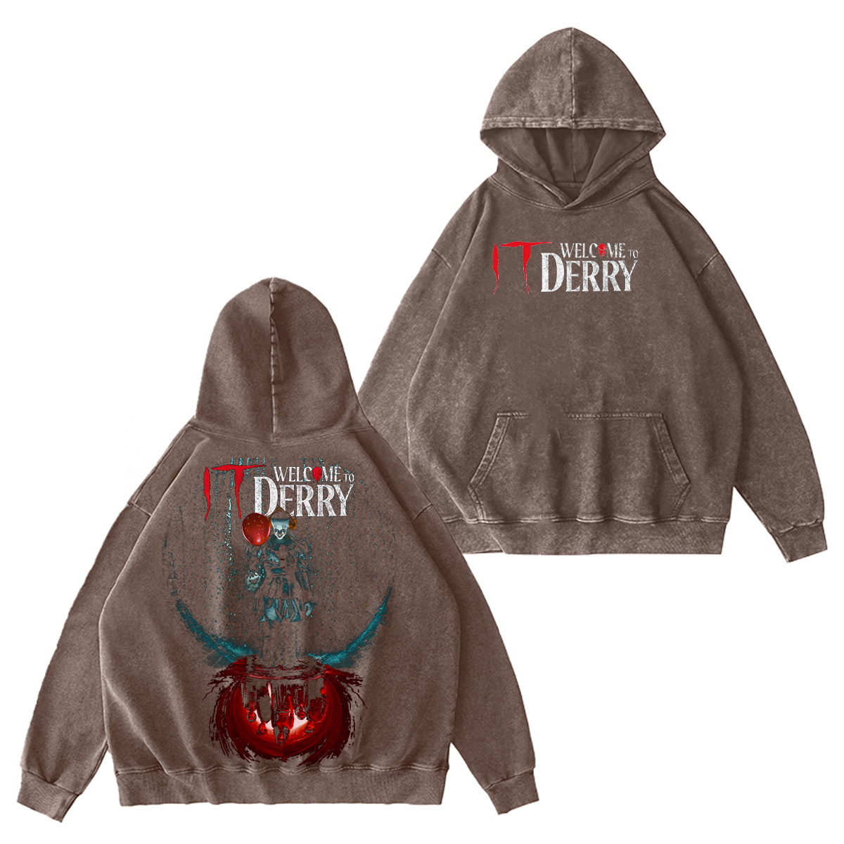 It: Welcome to Derry Vintage Washed T-shirt/Crewneck/Hoodie-Limited Sale