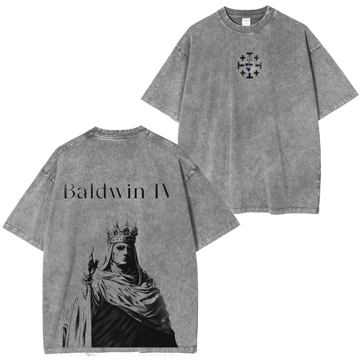 Baldwin Iv of Jerusalem Washed T-shirt/Crewneck/Hoodie-Limited Sale