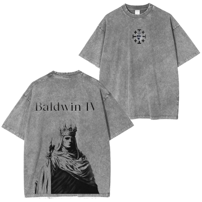 Baldwin Iv of Jerusalem Washed T-shirt/Crewneck/Hoodie-Limited Sale