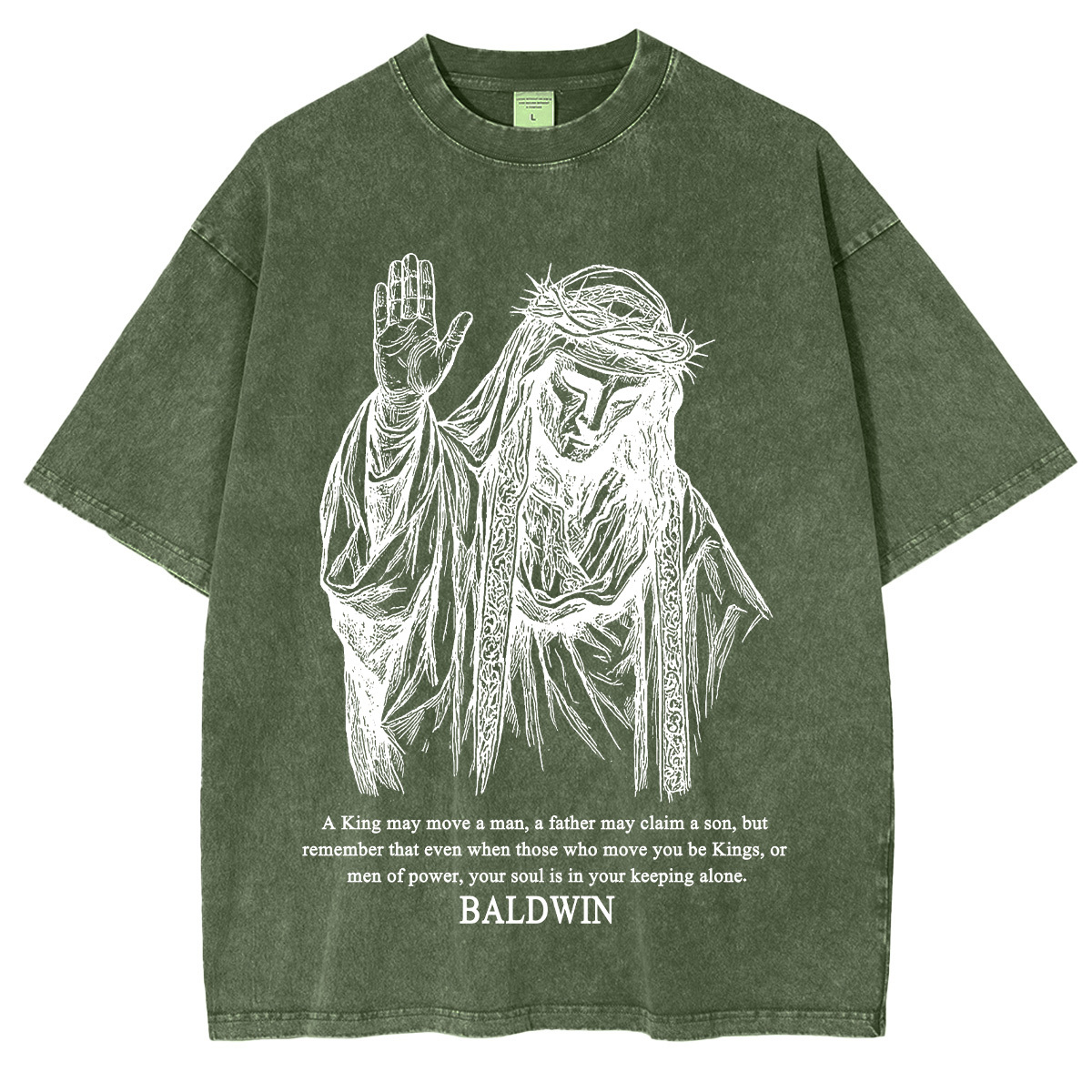 Baldwin IV never gave in to illness King of Jerusalem Washed Unisex T-Shirt-Limited Sale