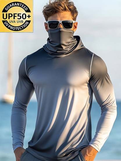 Men's Outdoor Sun Protection Breathable Cool Hooded Sun Protection Long Sleeve Top-Limited Sale