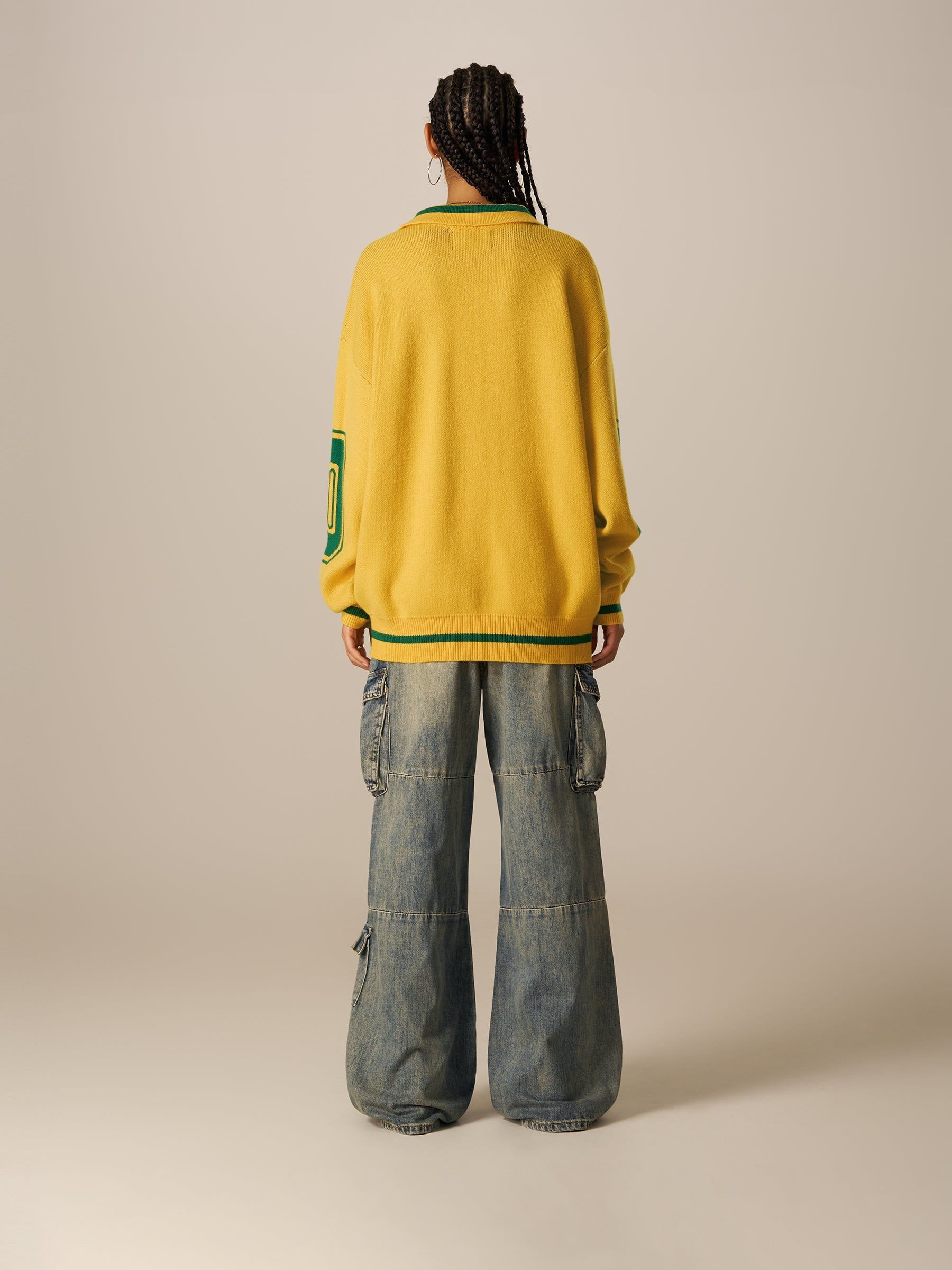 Aelfric Eden Number Graphic Polo Sweater-Limited Sale