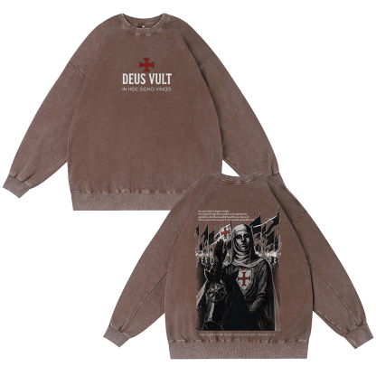 Deus Vult Baldwin IV Unisex Washed T-shirt/Crewneck/Hoodie-Limited Sale
