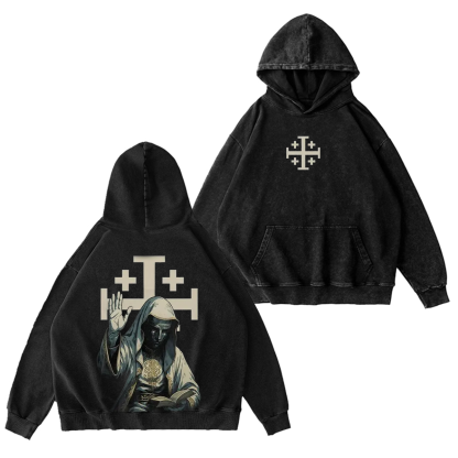 Baldwin IV Crusader King Oversized Unisex Washed T-shirt/Crewneck/Hoodie-Limited Sale