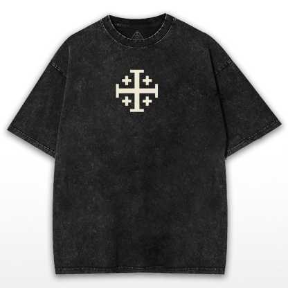 Baldwin IV "Leper King" T-Shirt Vintage Medieval Crusader Cross Tee-Limited Sale