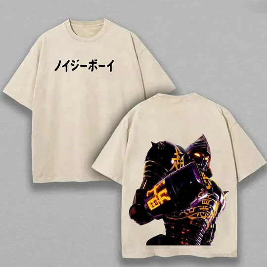 Real Steel Noisy Boy Printed Unisex Washed T-Shirt/Hoodie-Limited Sale