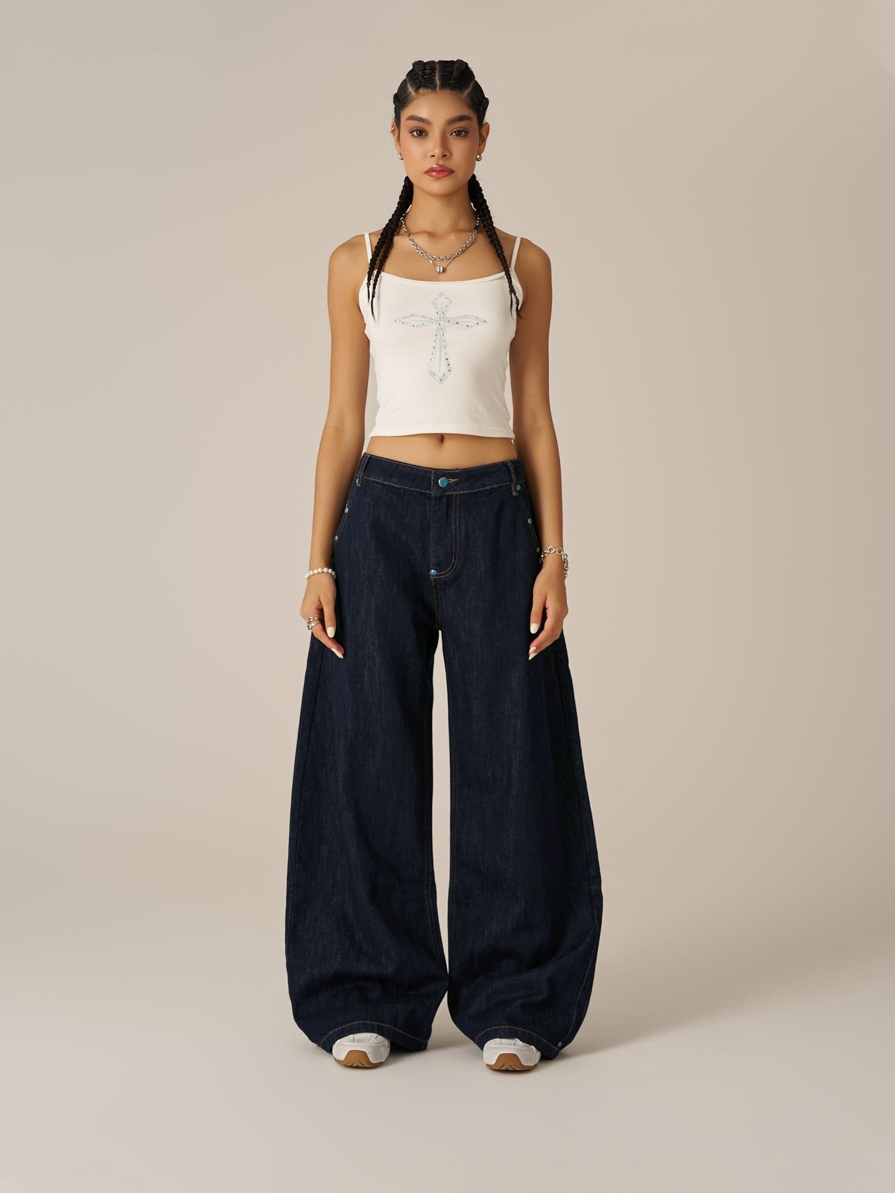 Aelfric Eden Baggy Barrel Rivet Raw Jeans-Limited Sale