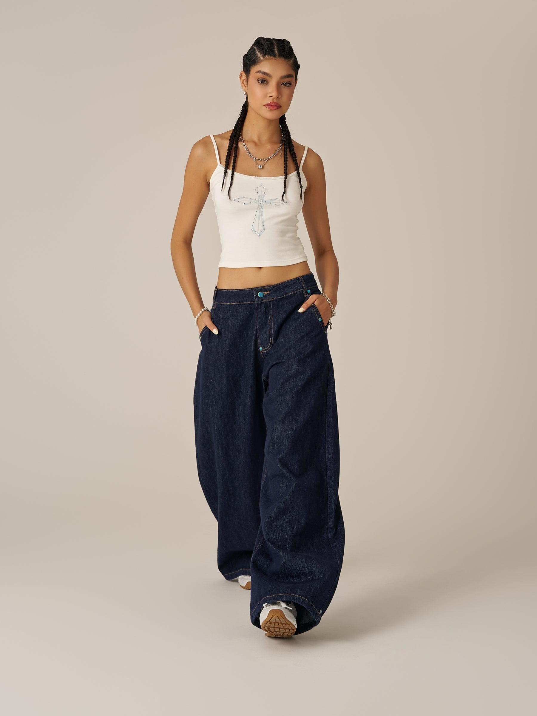 Aelfric Eden Baggy Barrel Rivet Raw Jeans-Limited Sale