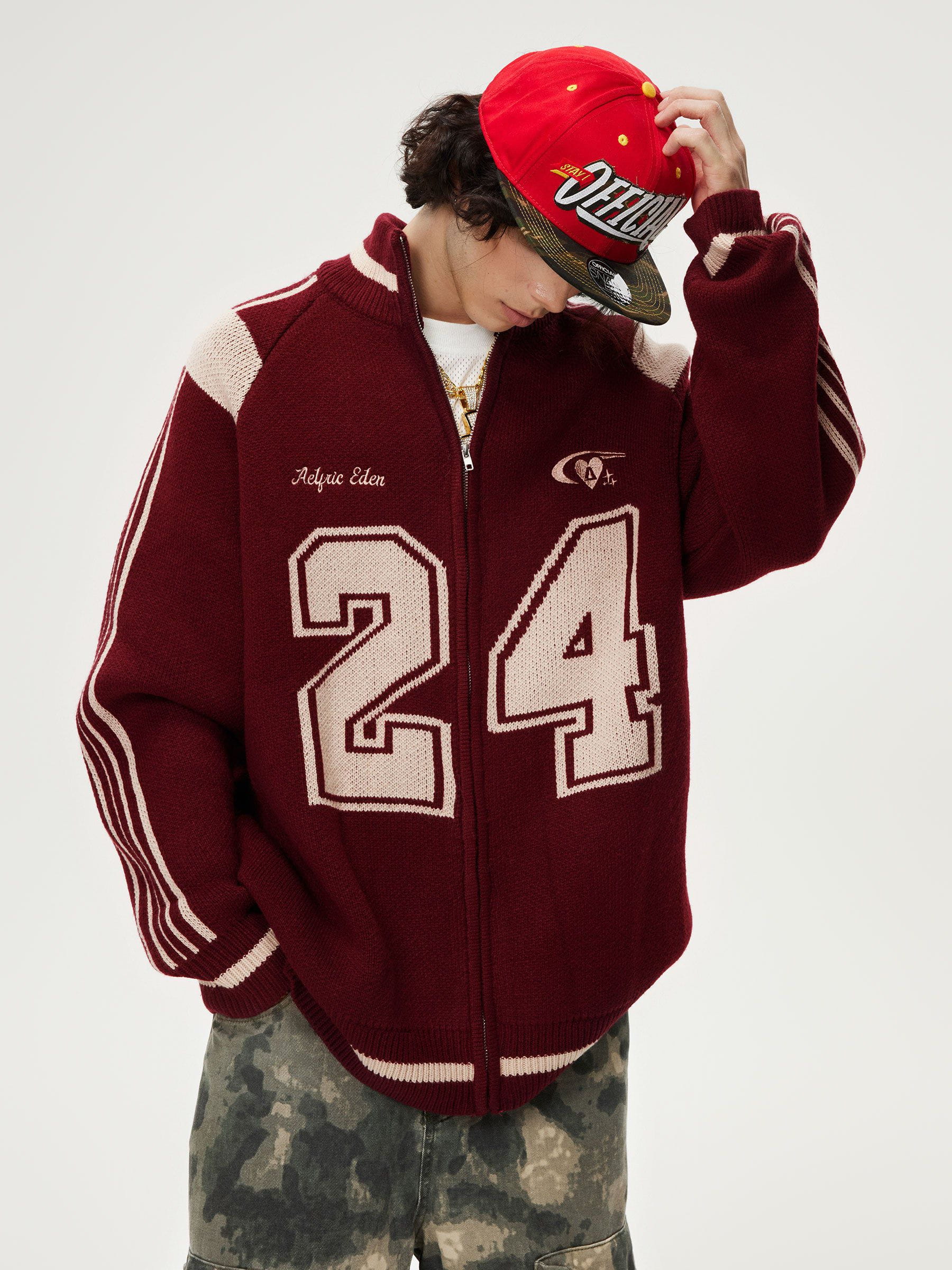 Aelfric Eden 24 Jacquard Zip Up Cardigan-Limited Sale