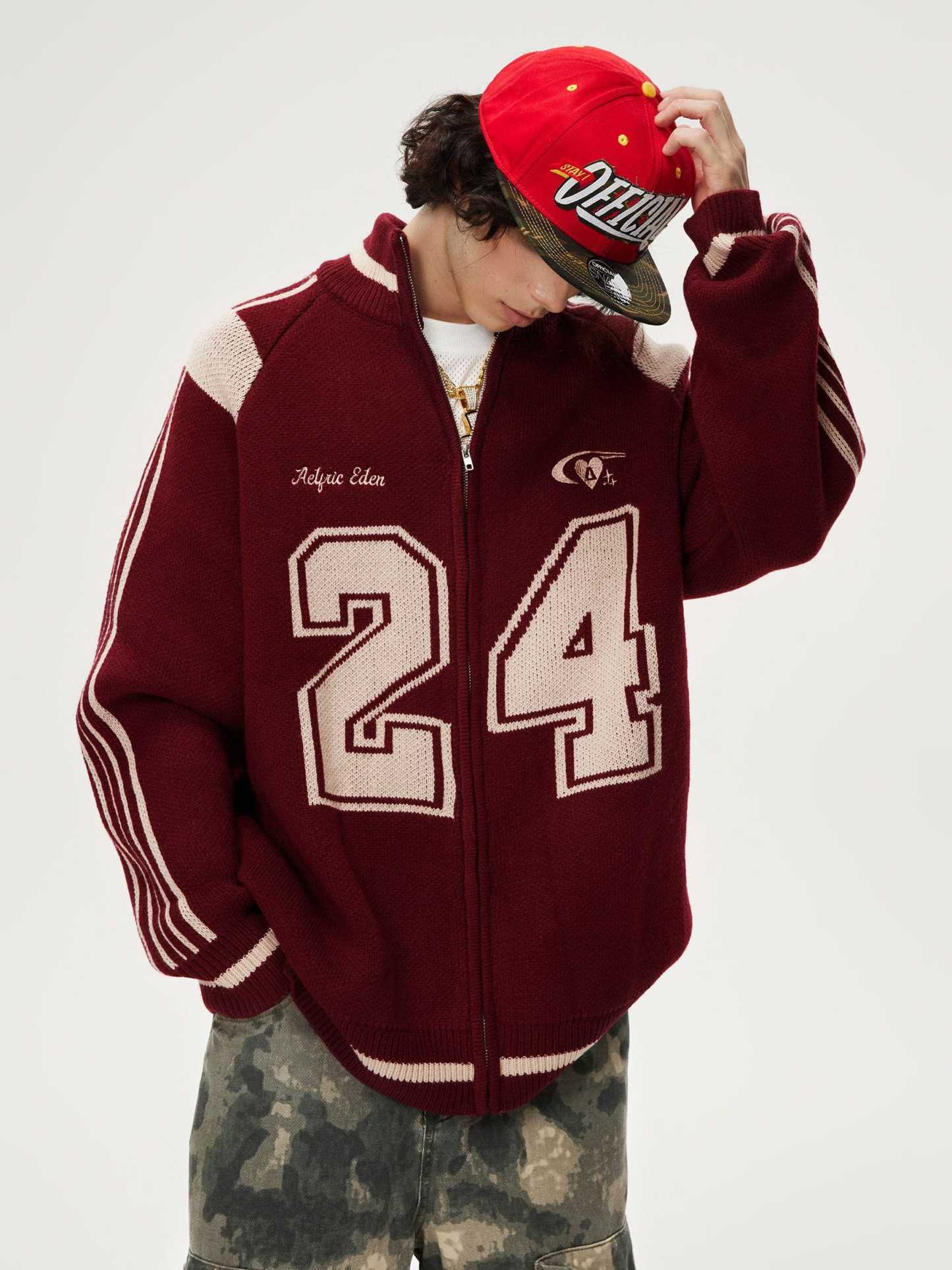 Aelfric Eden 24 Jacquard Zip Up Cardigan-Limited Sale