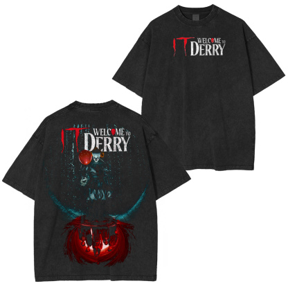 It: Welcome to Derry Vintage Washed T-shirt/Crewneck/Hoodie-Limited Sale