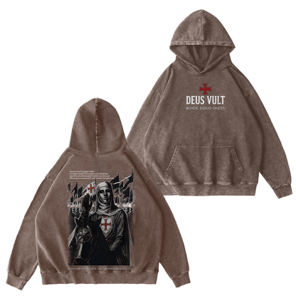 Deus Vult Baldwin IV Unisex Washed T-shirt/Crewneck/Hoodie-Limited Sale