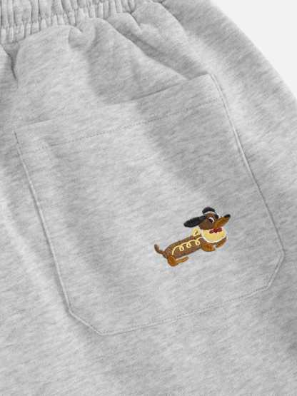 Aelfric Eden Embroidery Dog Baggy Barrel Sweatpants-Limited Sale