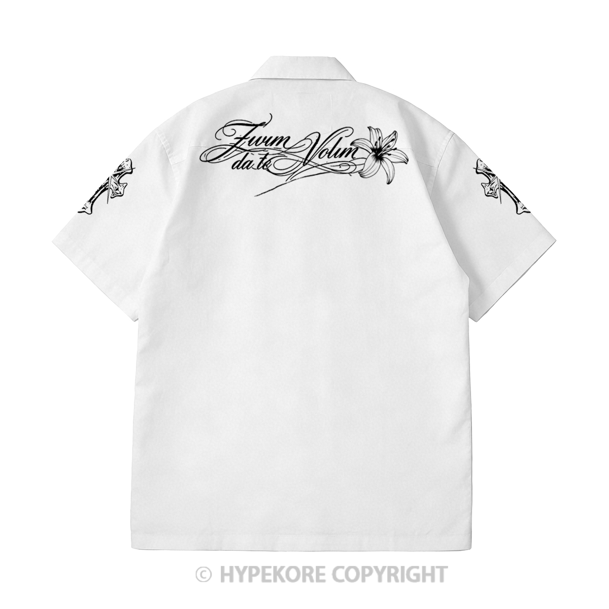 cross Cuban collar short-sleeved shirt-Limited Sale