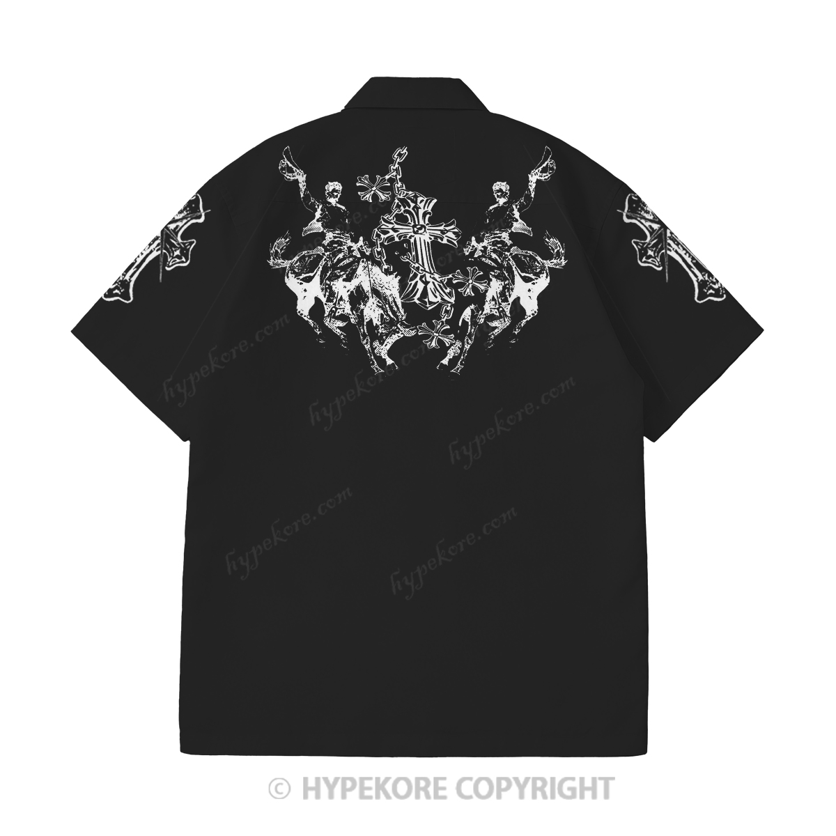 Crusader Knight Cuban collar short-sleeved shirt-Limited Sale