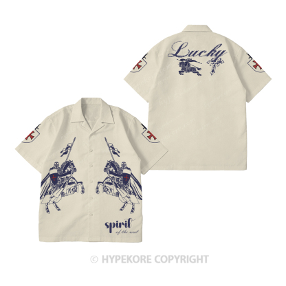 Crusader Knight Cuban collar short-sleeved shirt-Limited Sale