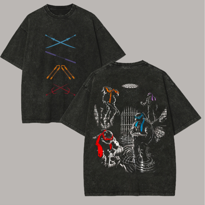 Teenage Mutant Ninja Turtles Printed Unisex Washed T-Shirt/Hoodie-Limited Sale