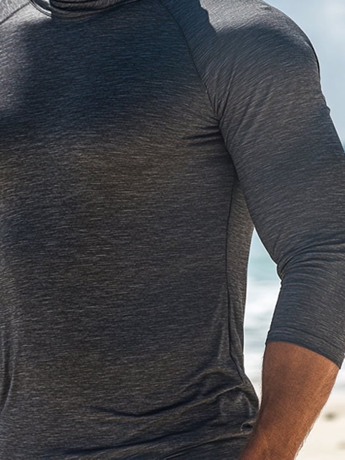 Men's Outdoor Sun Protection Breathable Cool Hooded Sun Protection Long-Sleeved Top-Limited Sale