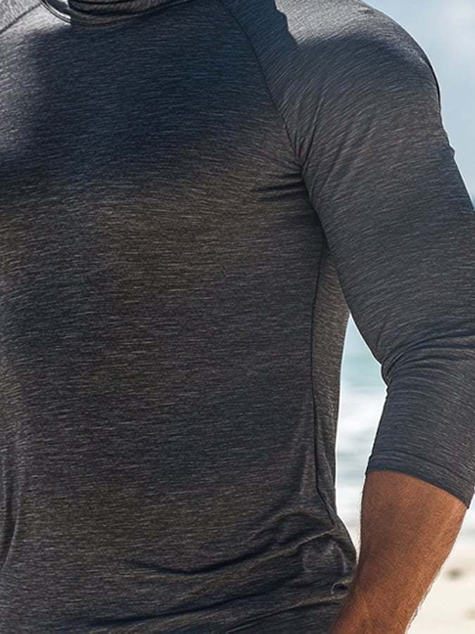 Men's Outdoor Sun Protection Breathable Cool Hooded Sun Protection Long-Sleeved Top-Limited Sale