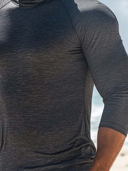 Men's Outdoor Sun Protection Breathable Cool Hooded Sun Protection Long-Sleeved Top-Limited Sale