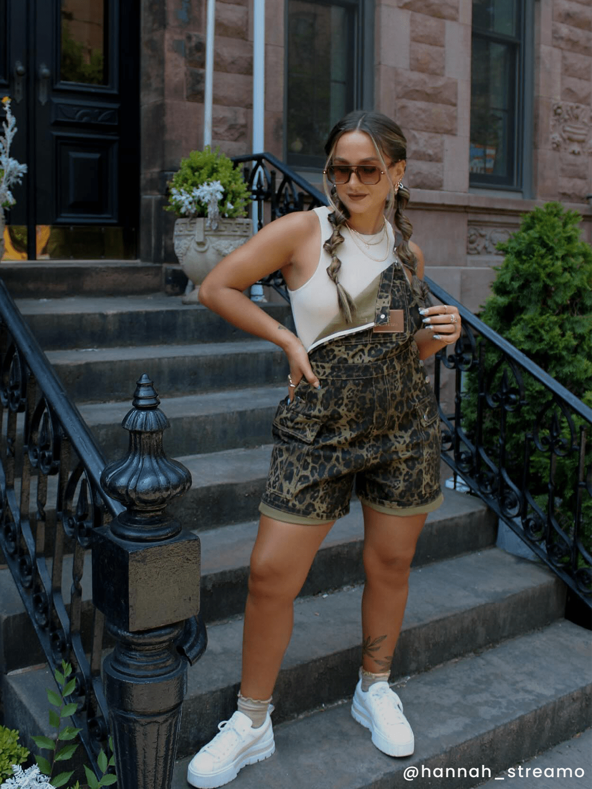 Aelfric Eden Leopard Overall Shorts-Limited Sale