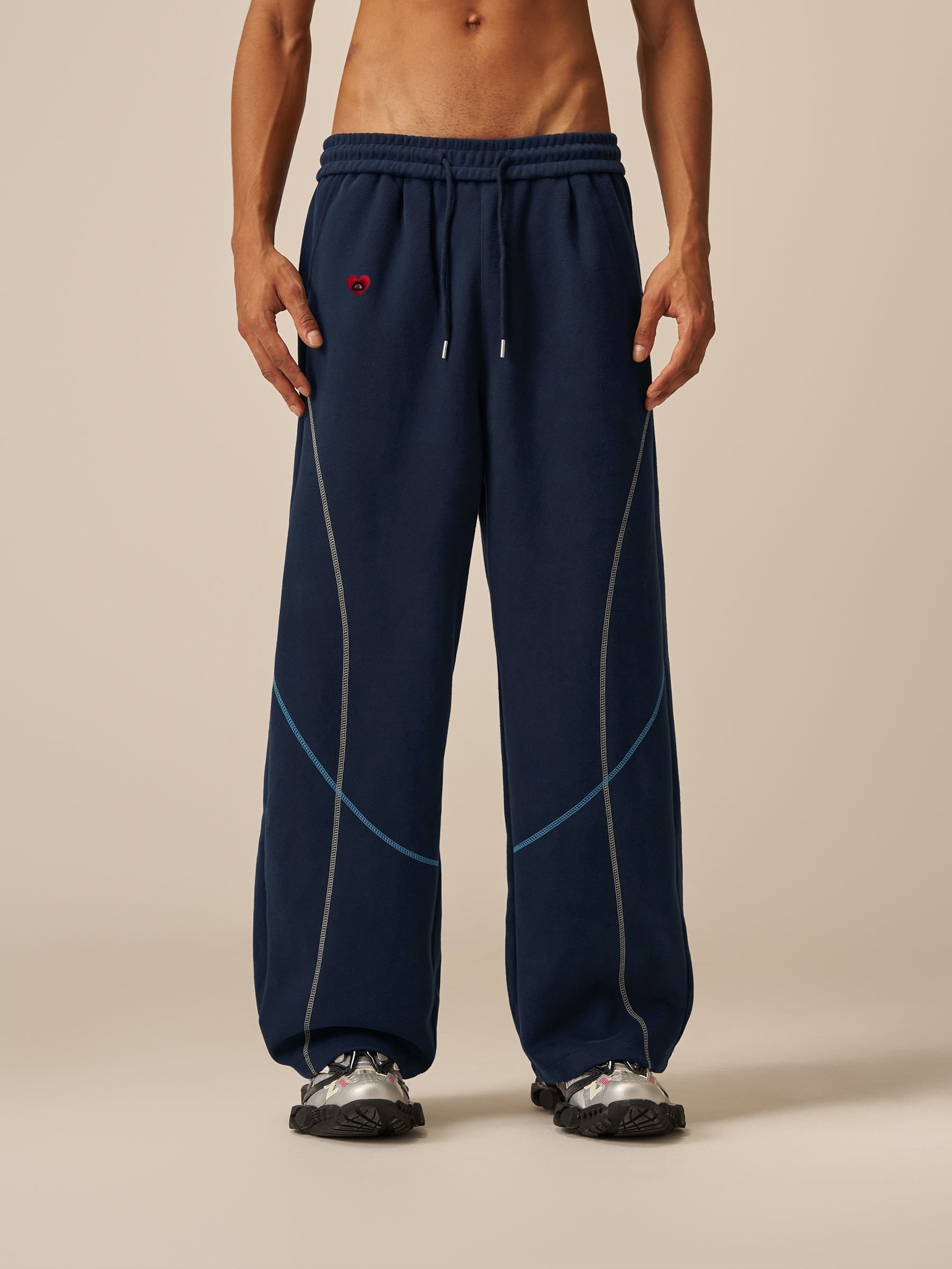 Aelfric Eden Color Blocking Stitch Baggy Sweatpants-Limited Sale