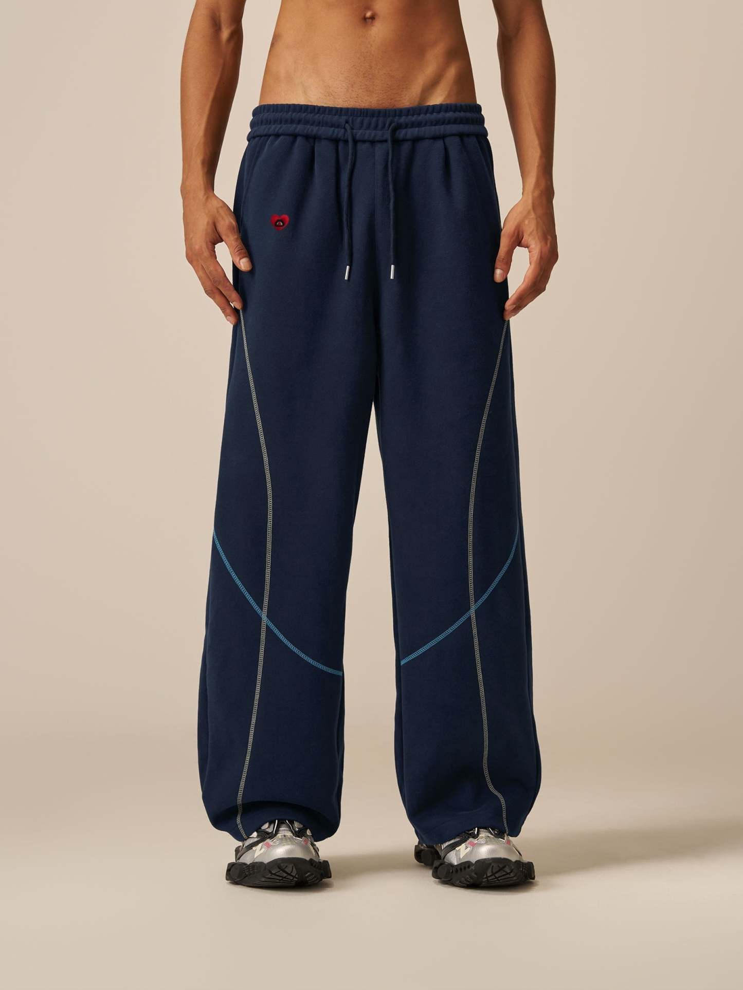 Aelfric Eden Color Blocking Stitch Baggy Sweatpants-Limited Sale