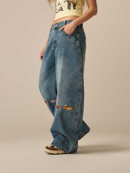 Aelfric Eden Baggy Barrel Dog Jeans-Limited Sale