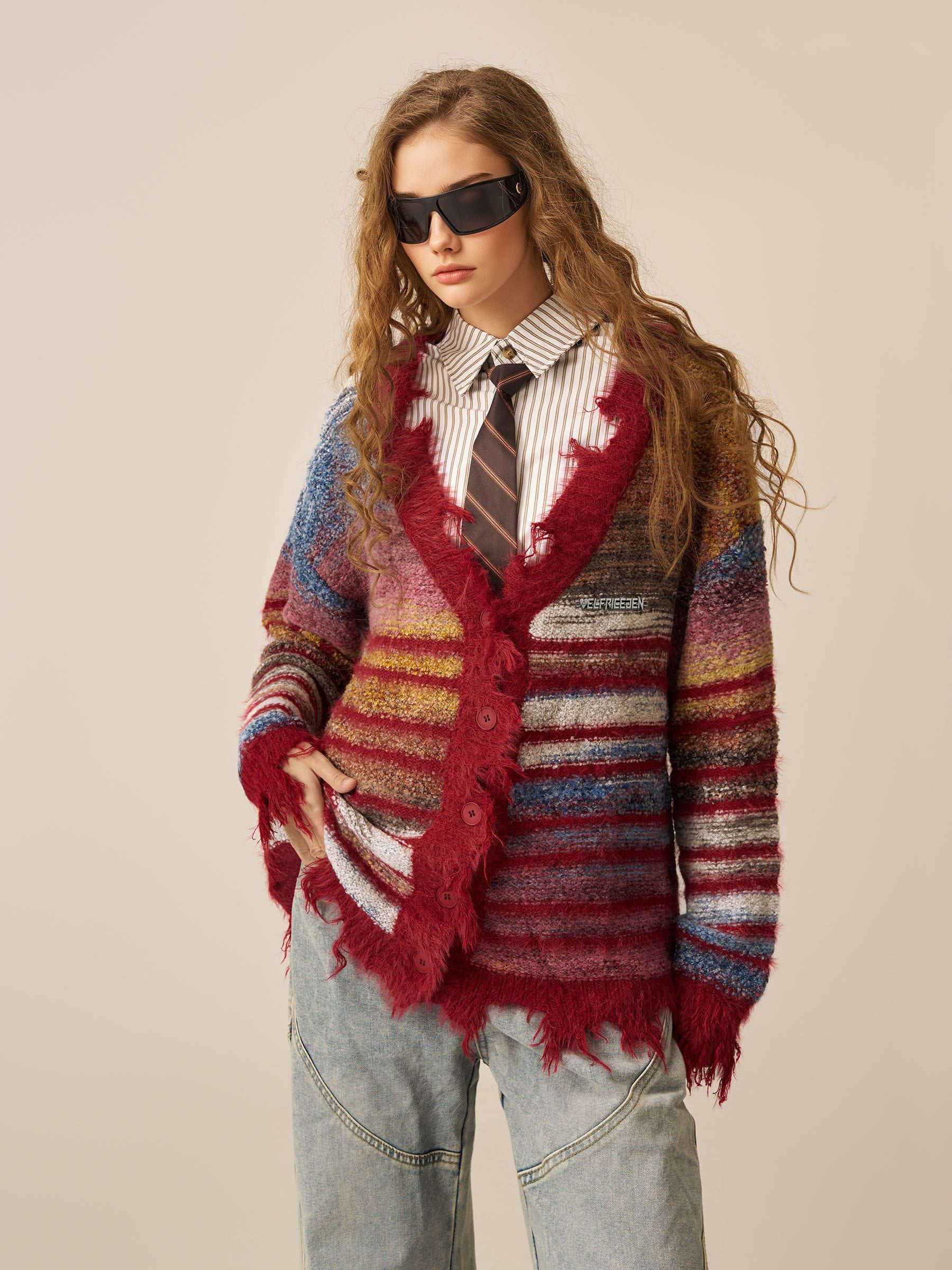 Aelfric Eden Fringe Stripe Cardigan-Limited Sale