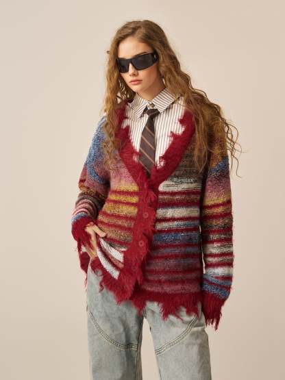 Aelfric Eden Fringe Stripe Cardigan-Limited Sale