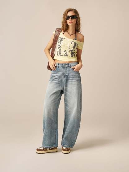 Aelfric Eden Baggy Barrel Washed Jeans-Limited Sale